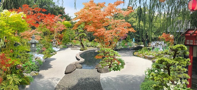 東京お台場 大江戸温泉物語『足湯庭園～おもてなしの庭～』