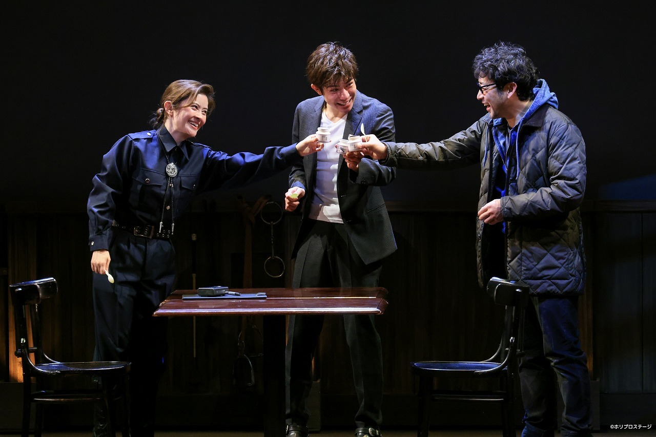 （左から）宮澤エマ、柿澤勇人、迫田孝也 　　　　撮影：宮川舞子