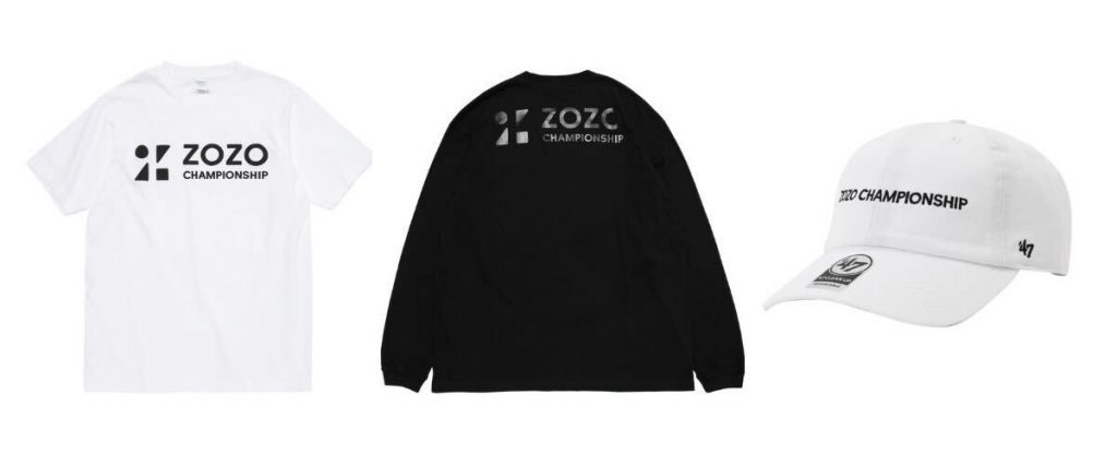  左からコットンTシャツ（2色展開）／4,900円、ロングスリーブTシャツ（2色展開）／5,900円、47 キャップ（2色展開）／4,900円　※価格はいずれも税込