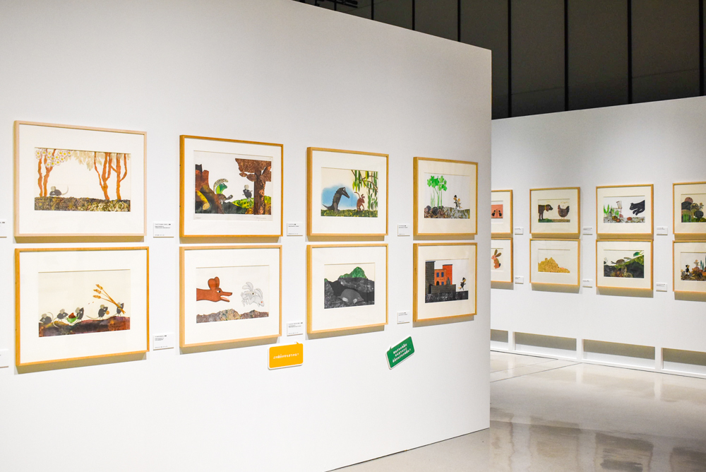 『レオ・レオーニの絵本づくり展』展示風景、ヒカリエホール、2025年