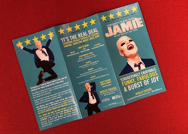 『Everybody’s Talking About Jamie』2018年観劇当時のフライヤー