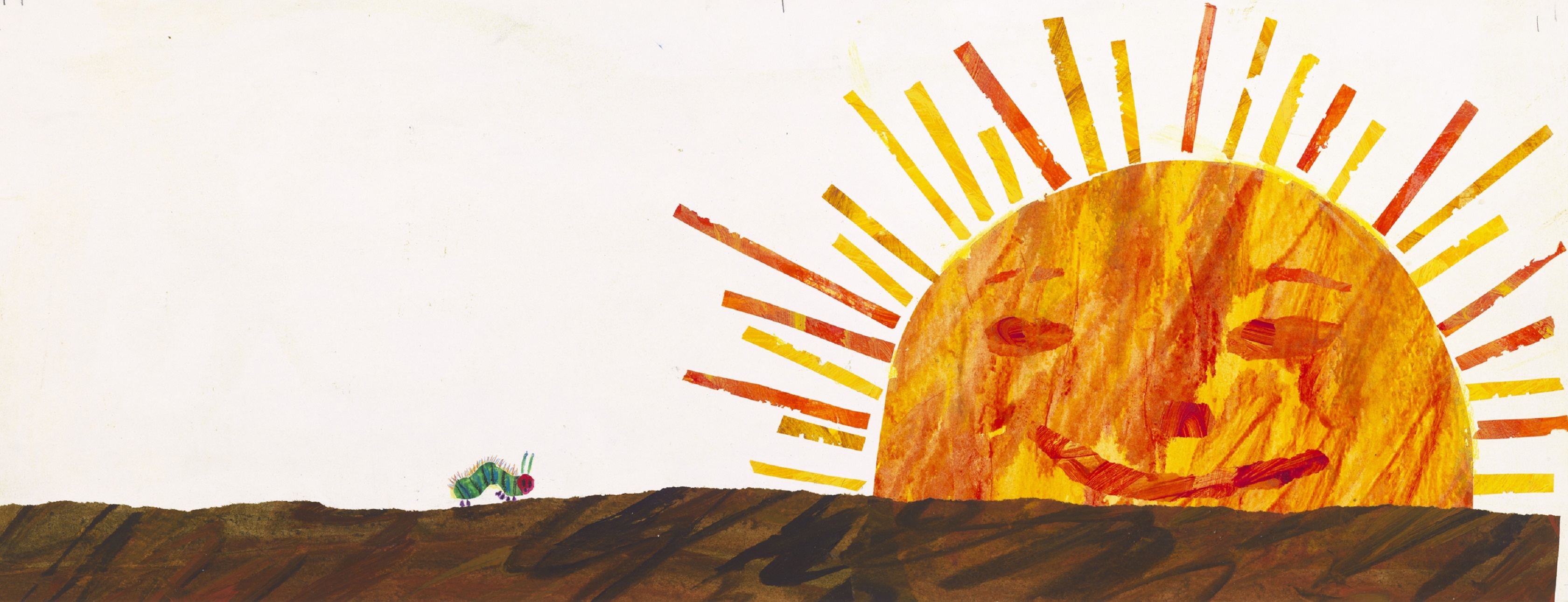 『はらぺこあおむし』別案原画、1984年、エリック・カール絵本美術館　(C)1969 and 1987 Eric Carle 