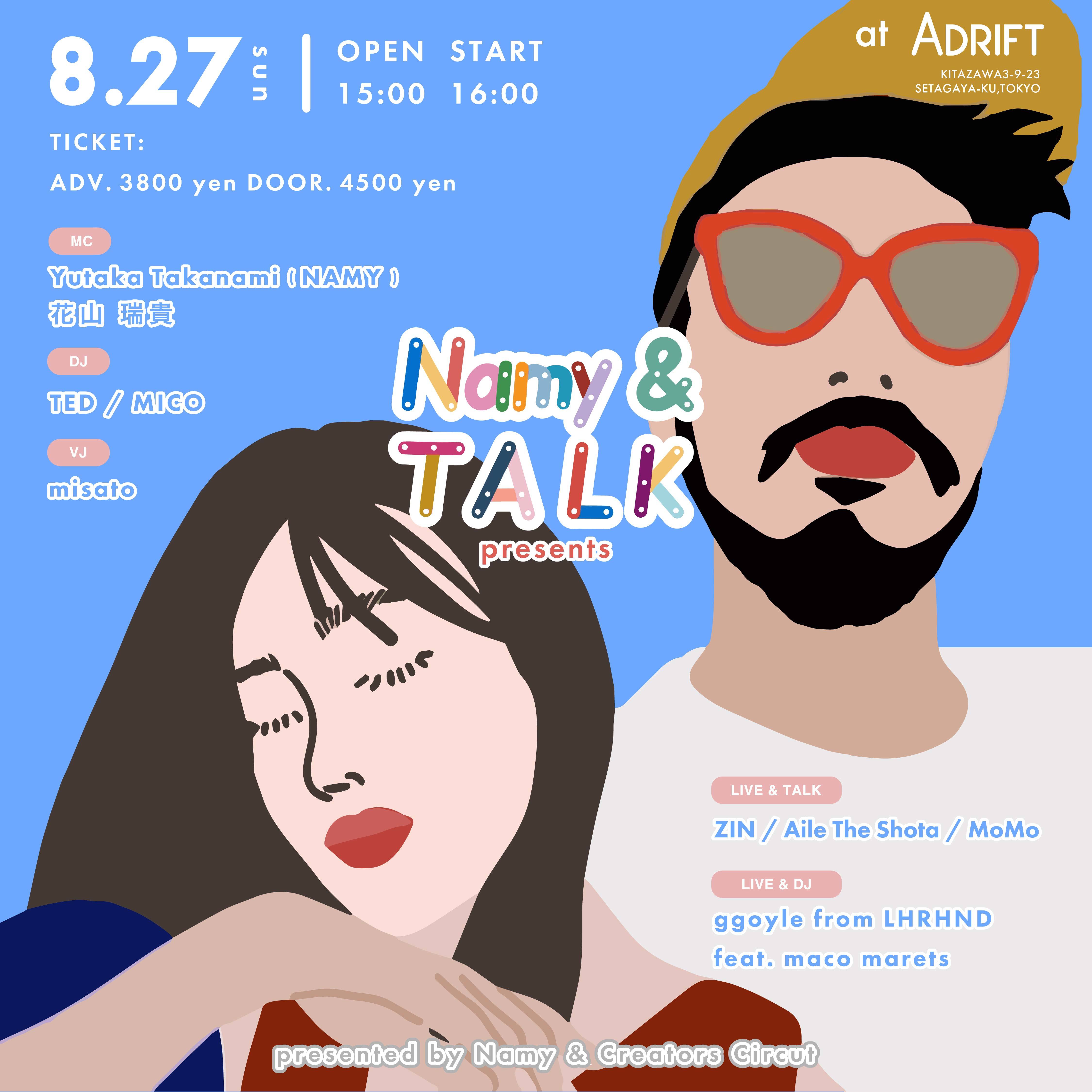 Namy & TALK  presents プレイリストライブ