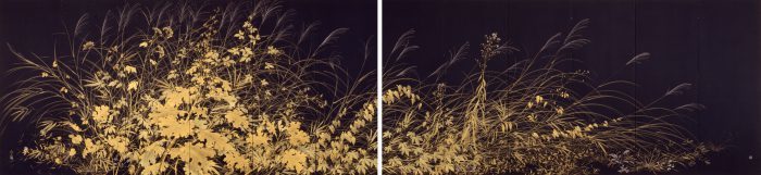 川端龍子≪草の実≫1931（昭和6）年 絹本・彩色 大田区立龍子記念館