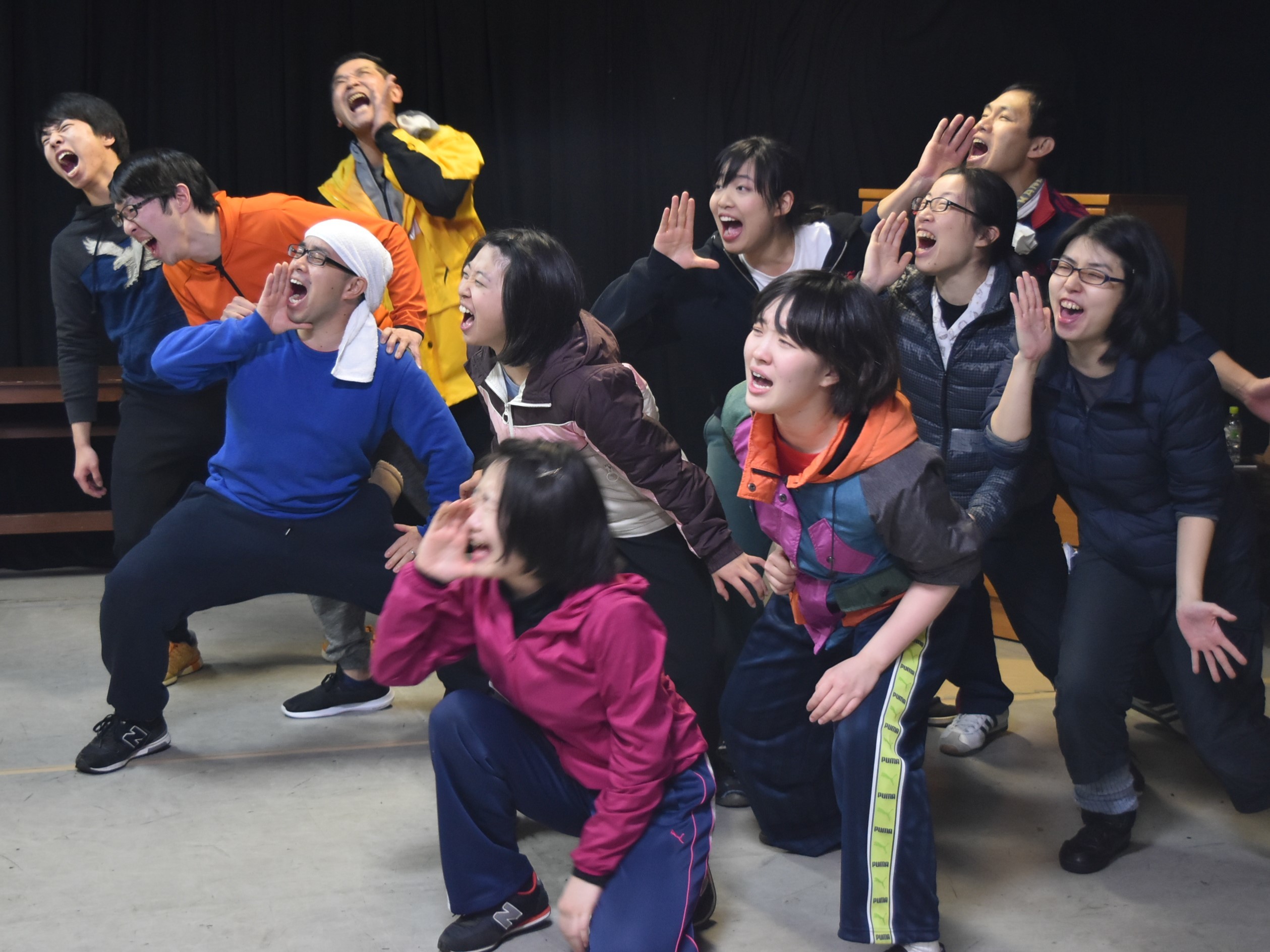 現代演劇レトロスペクティヴ AI・HALL＋内藤裕敬『二十世紀の退屈男』稽古場風景より。