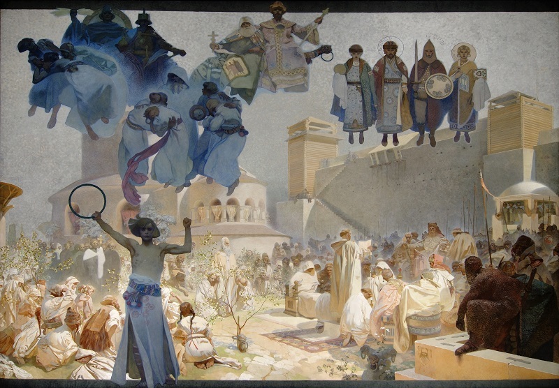 《スラヴ叙事詩「スラヴ式典礼の導入」》 1912年　プラハ市立美術館　©Prague City Gallery