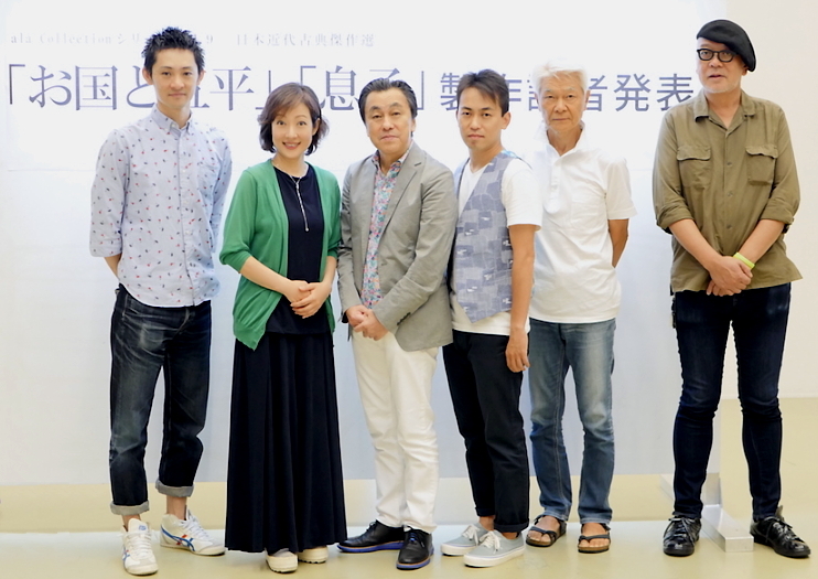 （左から）石母田史朗、七瀬なつみ、佐藤B作、佐藤銀平、山野史人、マキノノゾミ