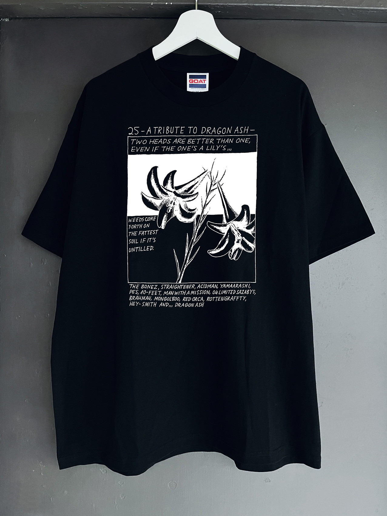 Dragon AshオリジナルTシャツ（黒・フロント）