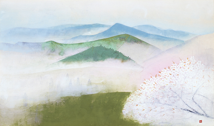 奥村土牛《吉野》　1977(昭和52)年　紙本・彩色　山種美術館　 ※特別展『桜　さくら SAKURA 2020 ―美術館でお花見！― 』（会期：7月18日(土)再開～9月13日(日)）