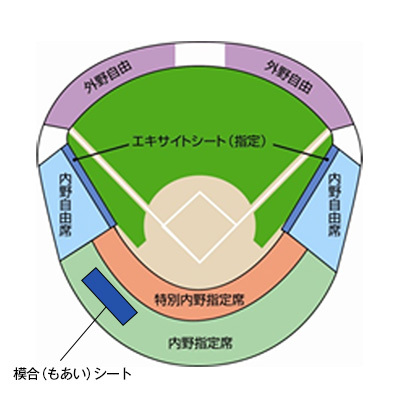 模合（もあい）シートの席割図