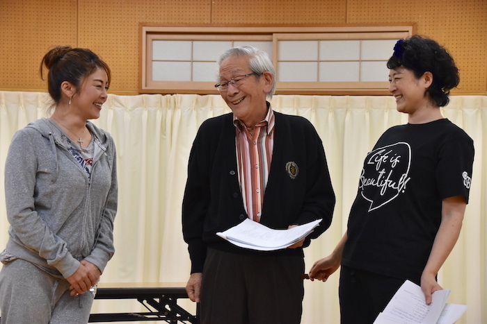 舞台『うつつ』 小松政夫の大生前葬 の稽古場の様子