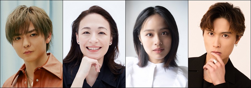 （左から）薮宏太、シルビア・グラブ、清水美依紗、橋本良亮