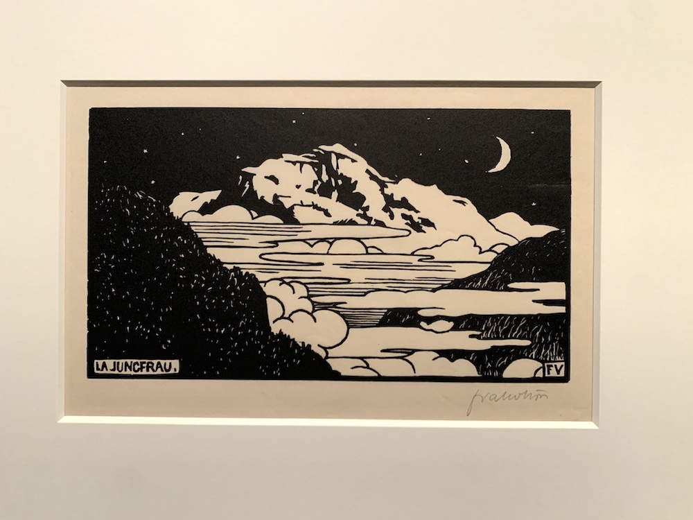《ユングフラウ》1892年 木版 14.4×25.5cm