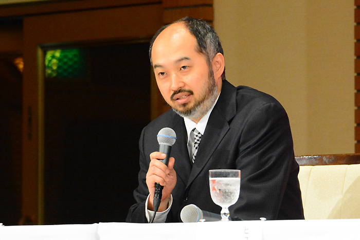 演出の森新太郎～製作発表会見にて（写真撮影：塚田史香）