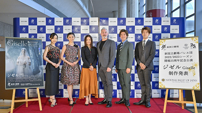 （左から）池田理沙子　木村優里　吉田都　アラスター・マリオット　福岡雄大　速水渉悟　撮影：阿部章仁