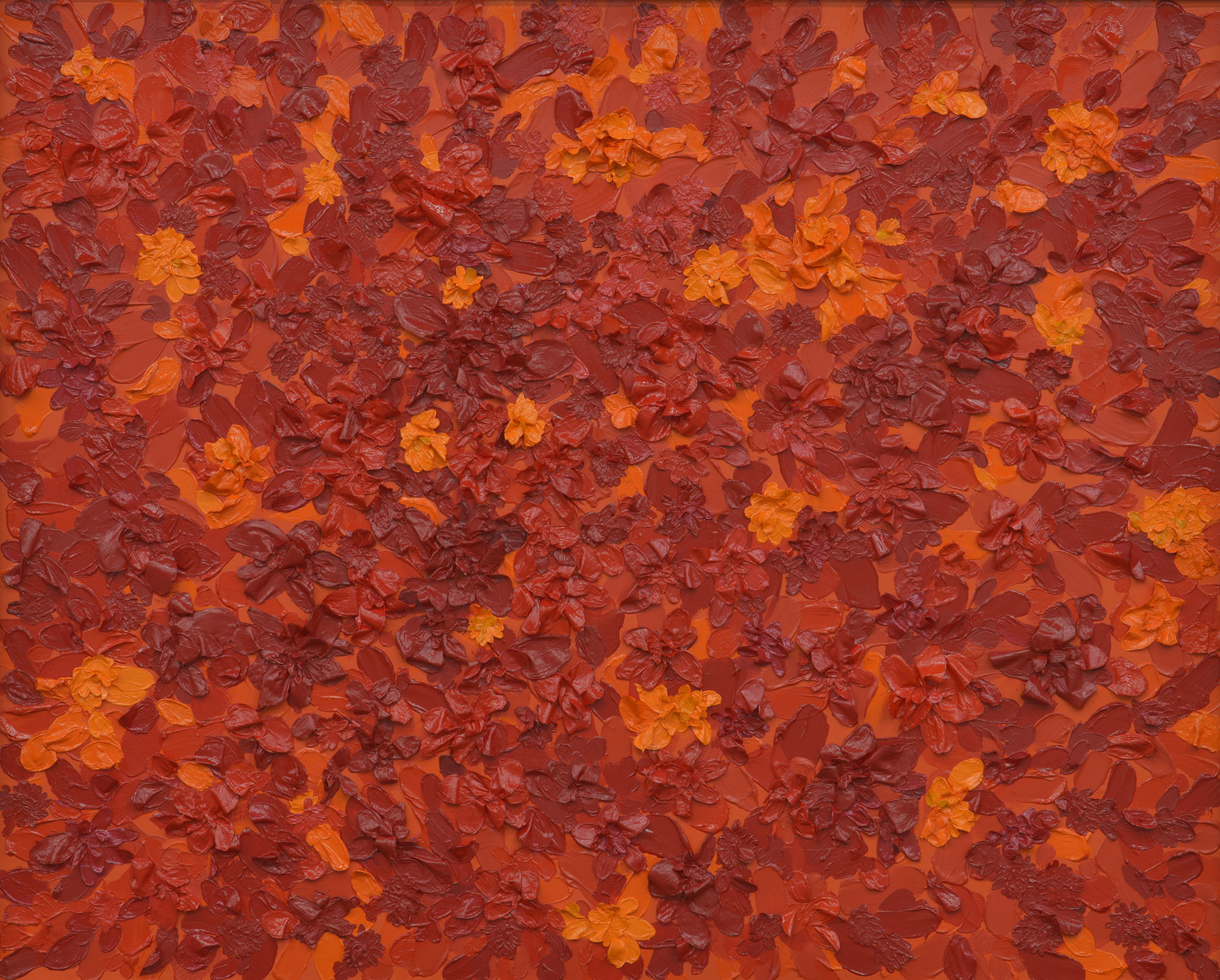  青木 恵美子（あおき えみこ） 《INFINITY Red》2016 年 アクリル・キャンバス 130.9×162.6 ㎝ 1976 年生まれ