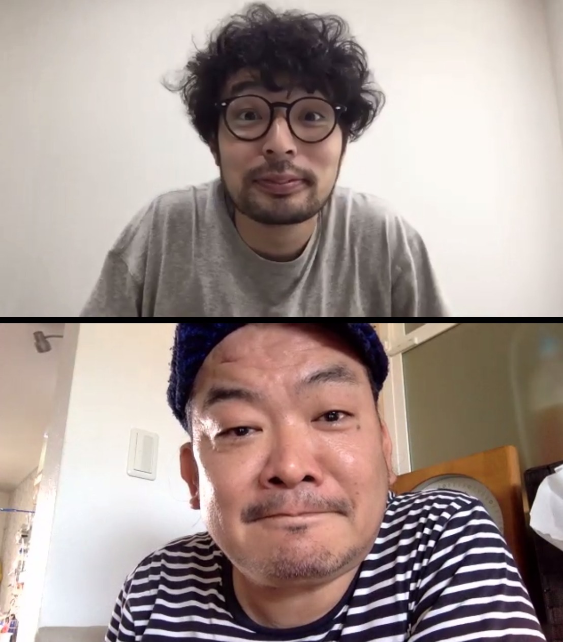 劇団赤鬼（上：行澤孝、下： 川浪ナミヲ）