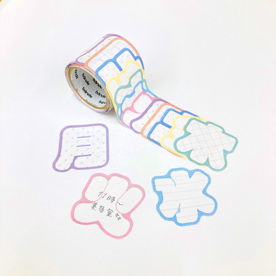 ​「書けるロールステッカー 月火水木金土日」価格：550円（bande）