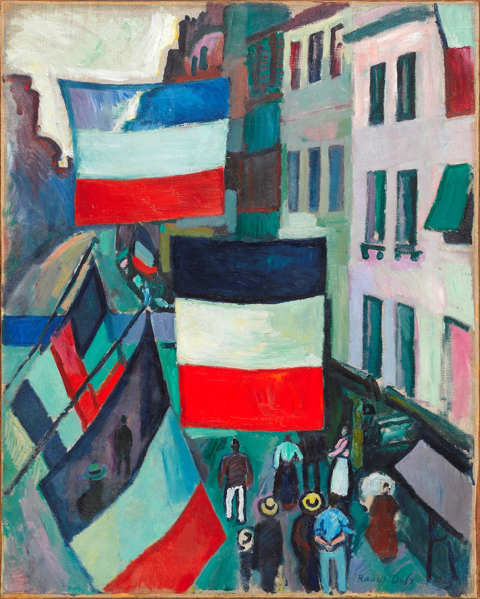 1906年 ラウル・デュフィ《旗で飾られた通り》