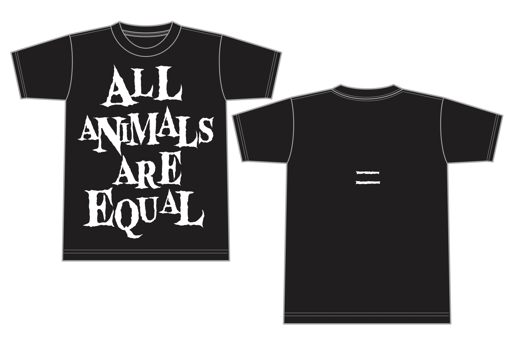 AA= OIO Special _ALL ANIMALS ARE EQUAL_ T-shirtデザイン画像