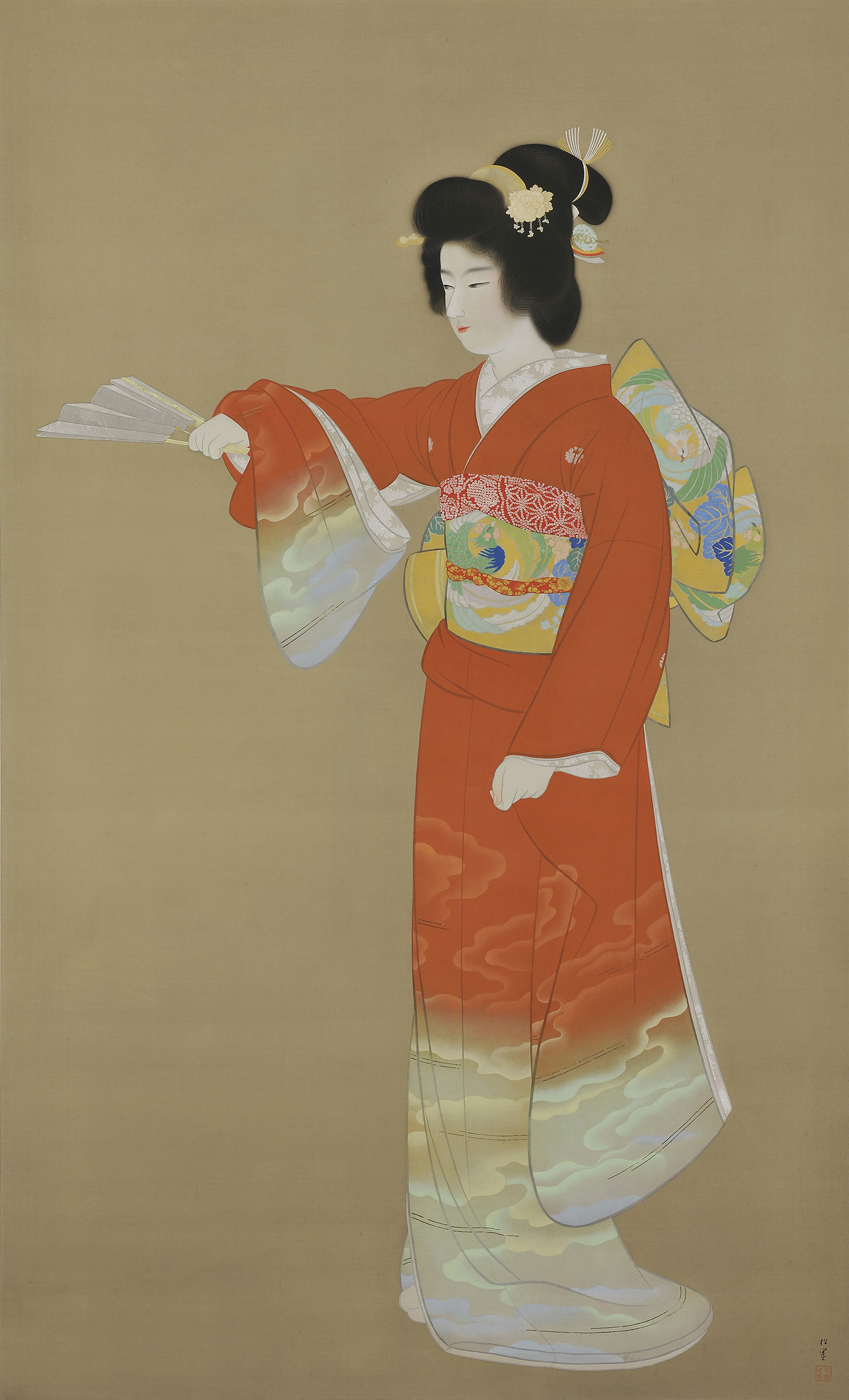 上村松園《序の舞》重要文化財 昭和11年（1936） 300.0×209.0 東京藝術大学蔵