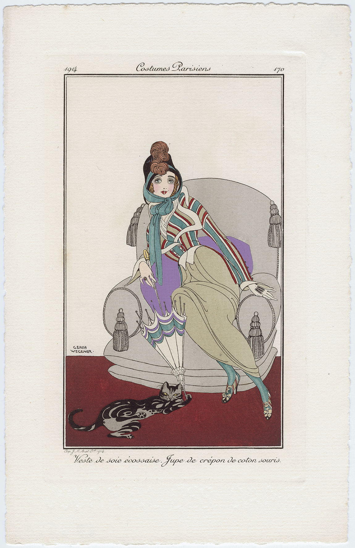 ゲアダ・ヴィーイナ《『ジュルナル・デ・ダム・エ・デ・モード』より、プレート170》1914年 Gift of Philip Hofer, Esq. 63.2578