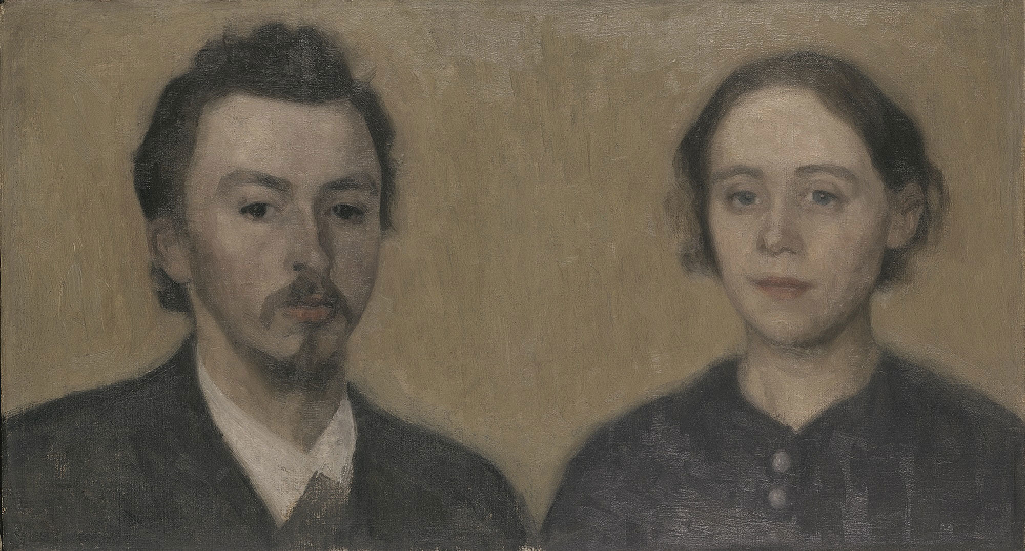 ヴィルヘルム・ハマスホイ　《画家と妻の肖像、パリ》　1892年　デーヴィズ・コレクション蔵　The David Collection, Copenhagen