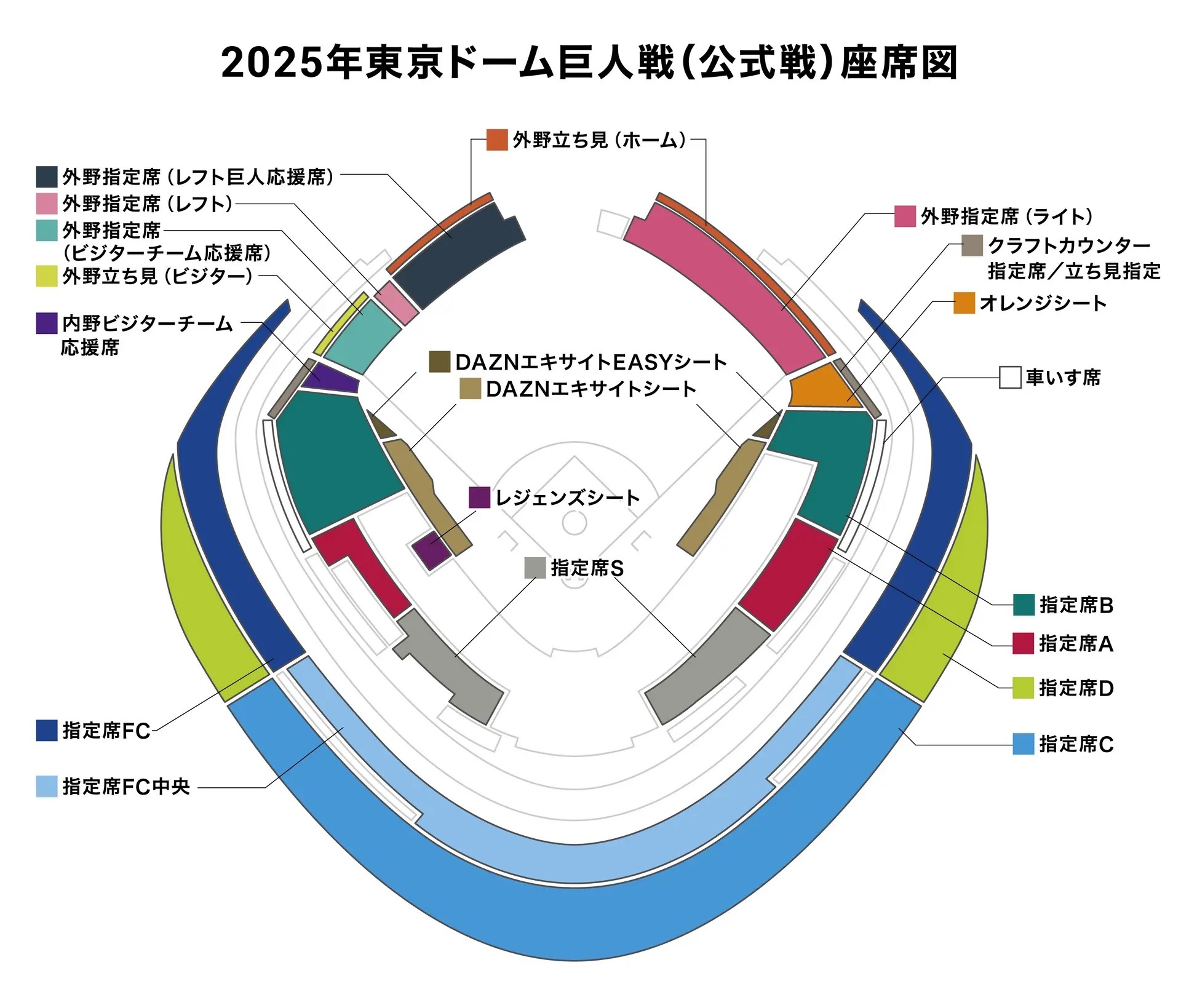 東京ドームシートマップ