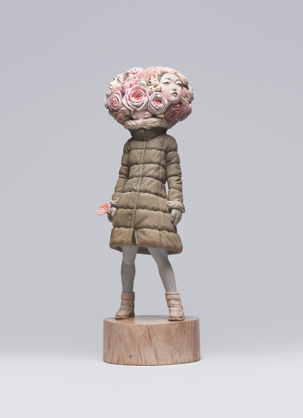 FUMA Contemporary Tokyo | 文京アート 金巻芳俊 春巡ヴァニタス 2016年 楠 62×20×20 cm