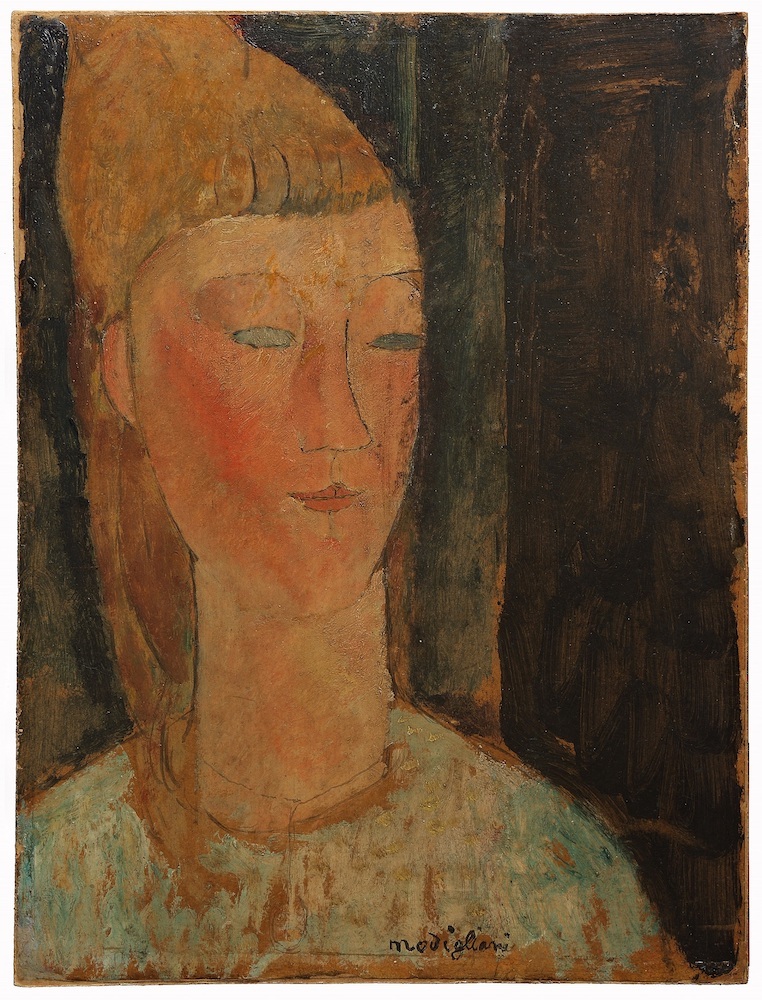 アメデオ・モディリアーニ《少女の肖像》1915年頃、個人蔵