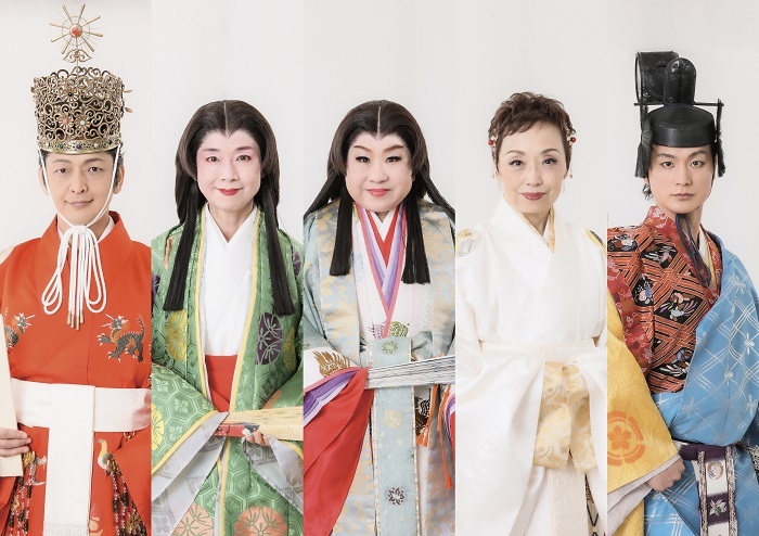 （左から）岡田浩暉、土居裕子、天童よしみ、クミコ、日野真一郎(LE　VELVETS)