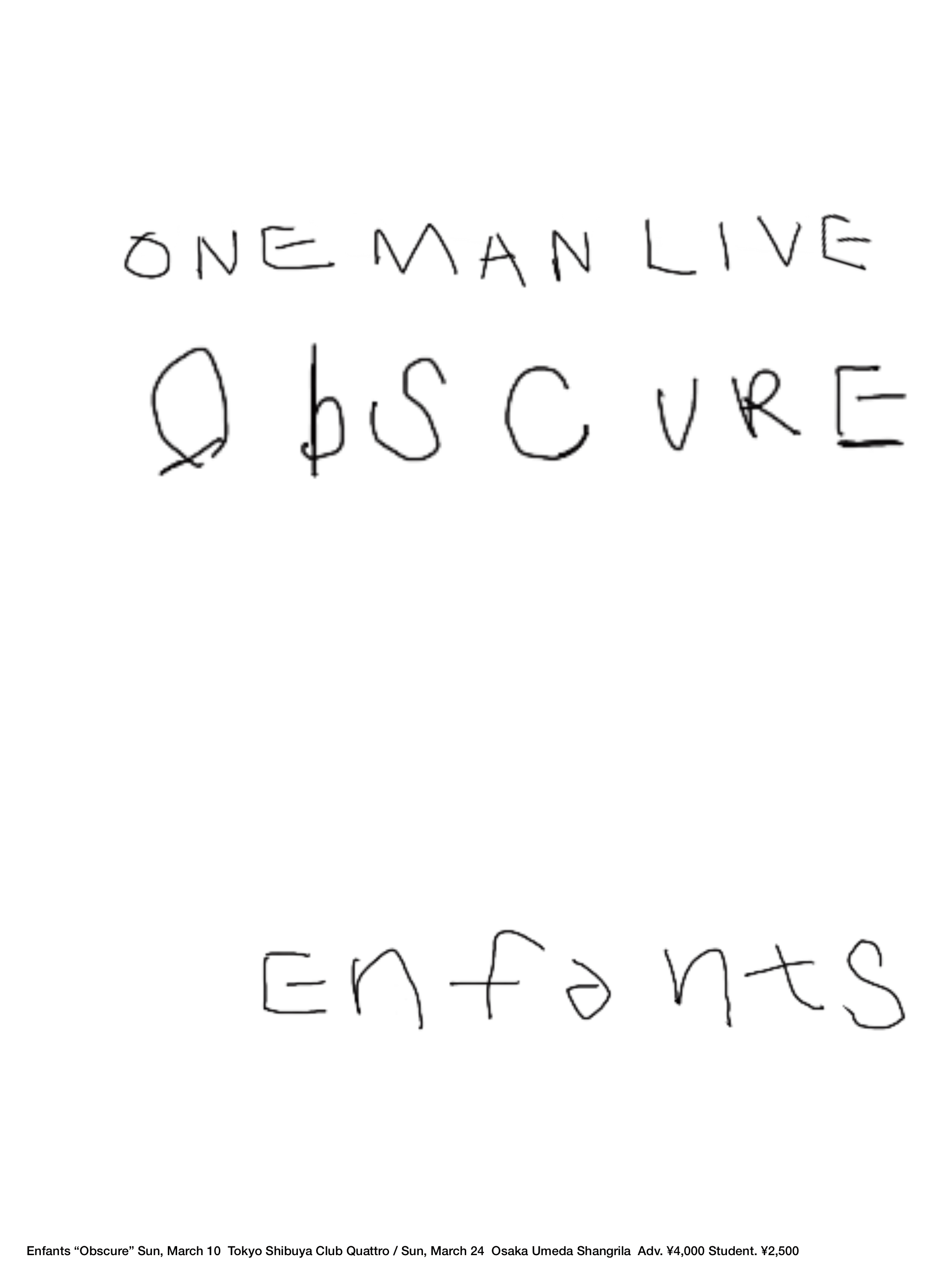Enfants One Man Live “Obscure”