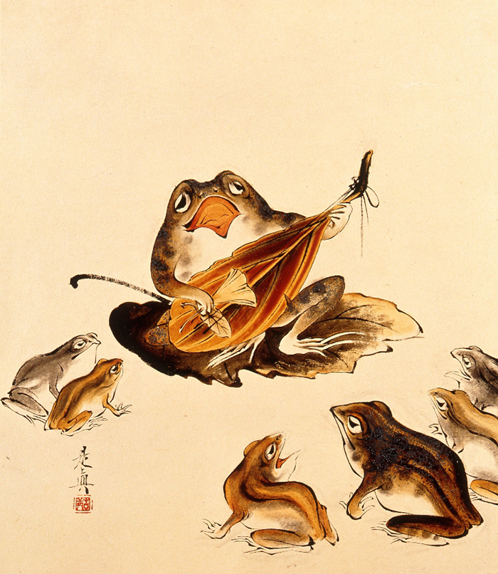 柴田是真《墨林筆哥》　1877-88(明治10-21)年　紙本・漆絵　山種美術館　 ※特別展『竹内栖鳳《班猫》とアニマルパラダイス』（会期：9月19日(土)～11月15日(日)）