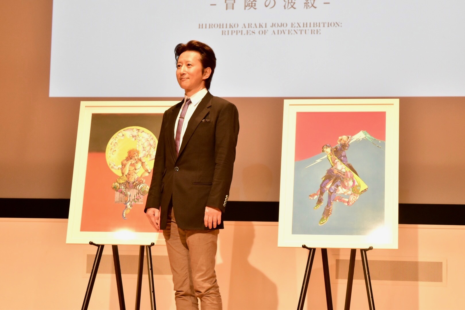 荒木飛呂彦原画展 Jojo 冒険の波紋 記者発表会レポート 荒木飛呂彦 漫画界に感謝を 大型原画の新作披露も Spice エンタメ特化型情報メディア スパイス