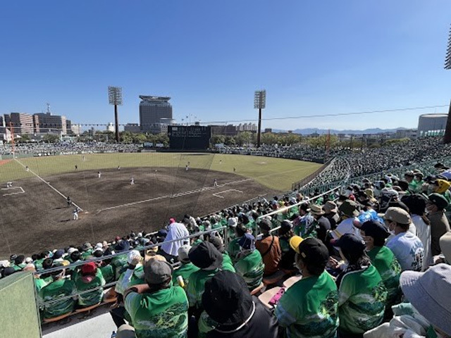 3月12日（火）にオープン戦が行われる平和リース球場（鹿児島県立鴨池野球場）