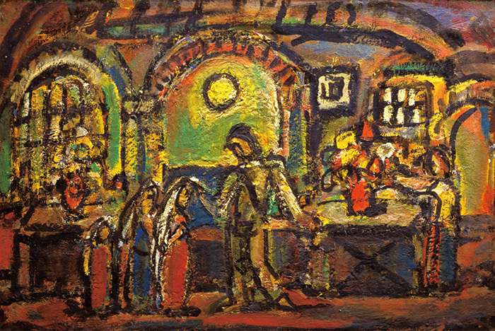 《キリストとの親しき集い》1952年油彩 個人蔵（ルオー財団協力）