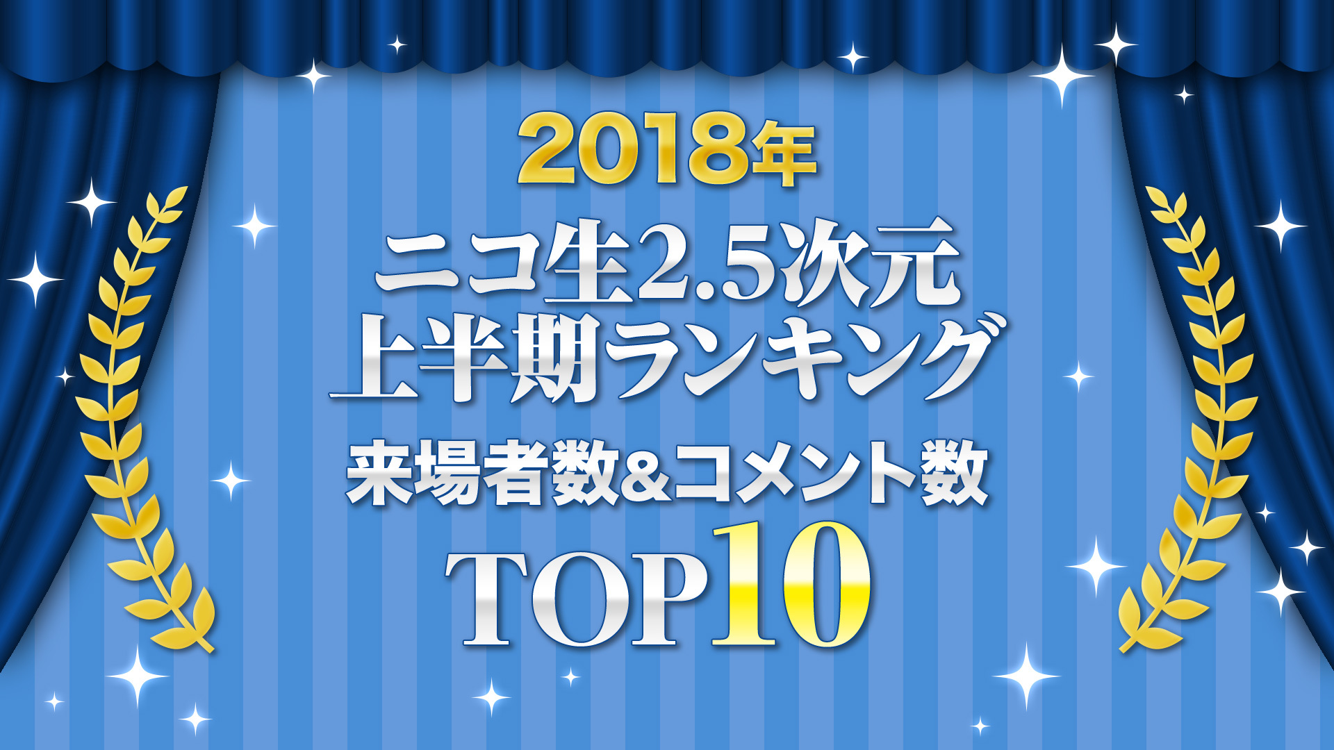 18年上半期 2 5次元舞台関連番組のニコ生来場者数 コメント数ランキング発表 上位番組の再放送が決定 Spice エンタメ特化型情報メディア スパイス