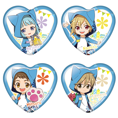 B賞：ハート缶バッジ （全11種） (C)Happy Elements K.K／あんスタ！アニメ製作委員会 (C)BANDAI NAMCO Amusement Inc.