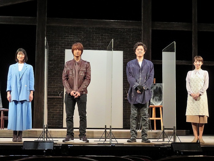 (左から）大塚千弘、浦井健治、山口祐一郎、保坂知寿