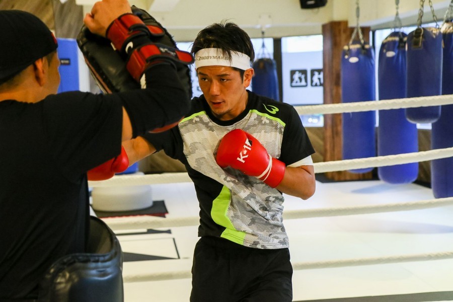 K-1の誇りを背に練習に精を出す皇治 (C)M-1 Sports Media