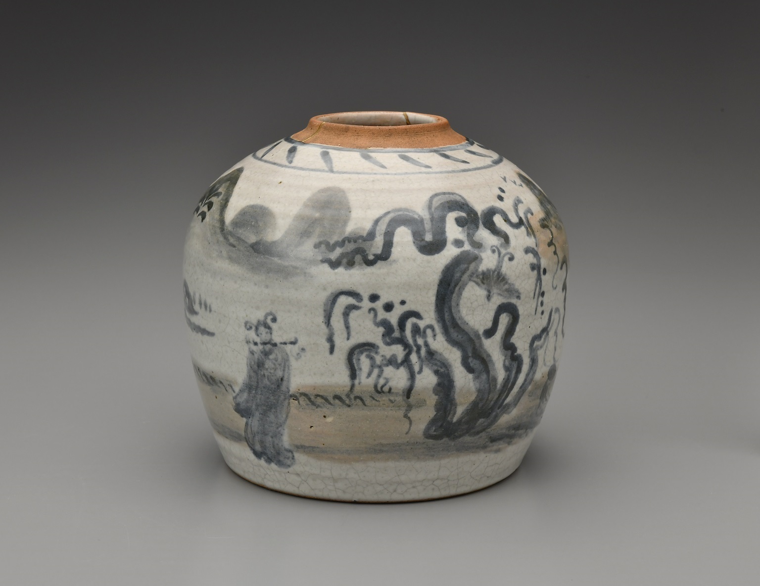 作家名：バーナード・リーチ　作家英語名：BERNARD LEACH 　作品名：染付壷　作品英語名：Stoneware