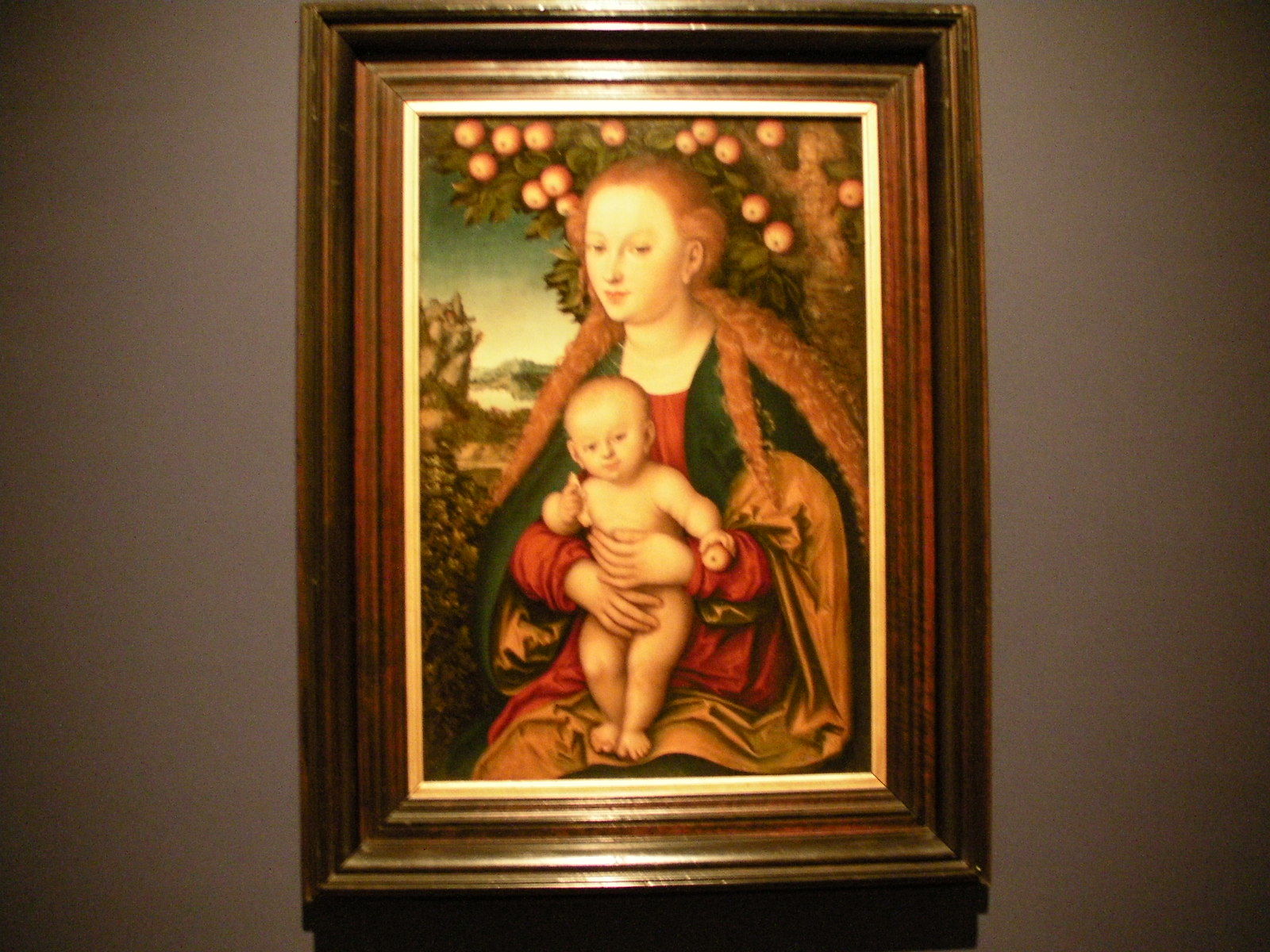 ルカス・クラーナハ《林檎の木の下の聖母子》（1530年頃）