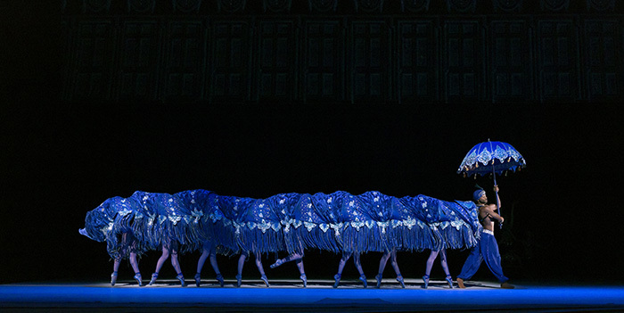 Alice's Adventures in Wonderland. Eric Underwood as the Caterpillar with Artists of The Royal Ballet. ©ROH, 2013. Photographed by Johan Persson