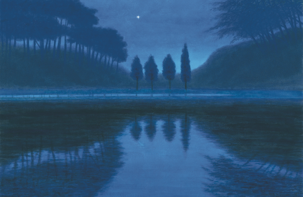 《夕星》1999年、東山魁夷、長野県信濃美術館 東山魁夷館蔵