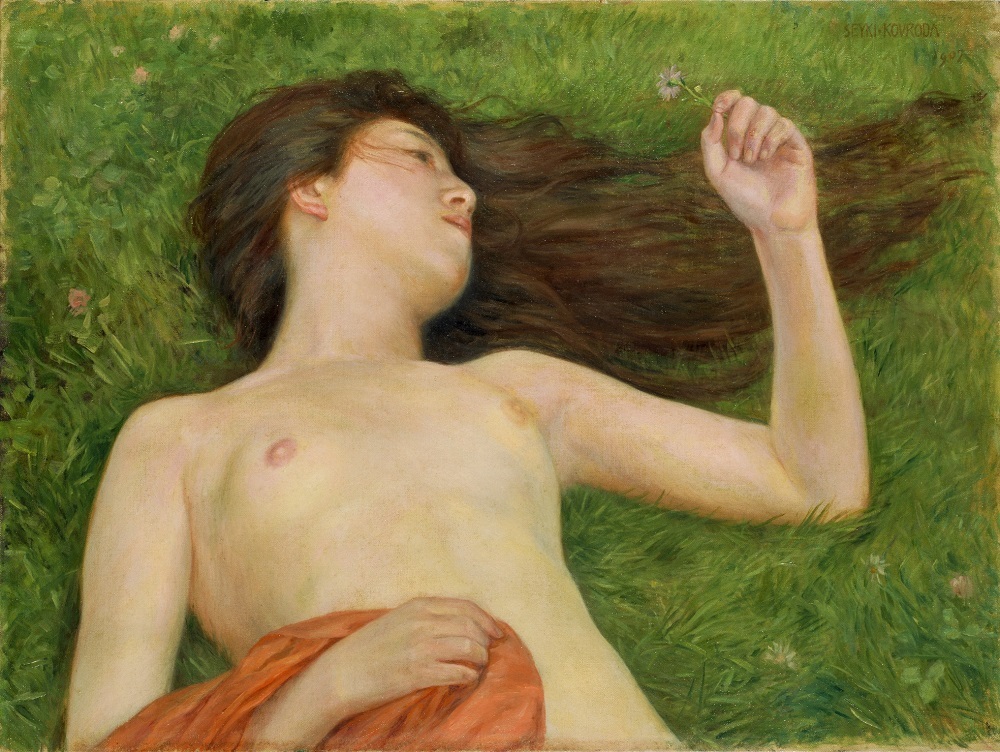 黒田清輝《野辺》1907年（明治40年）ポーラ美術館
