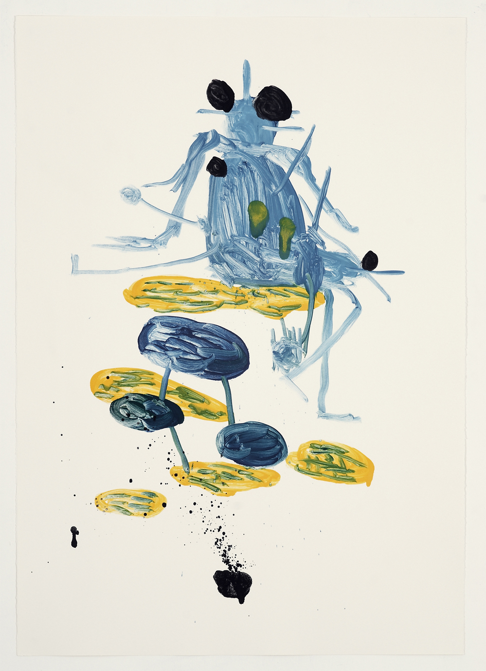 デイヴィッド・シュリグリー「無題（黒い目の青い昆虫）」2007