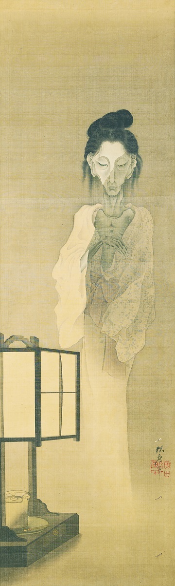 河鍋暁斎 《幽霊図》 明治3 (1870)年以前 絹本淡彩、金泥