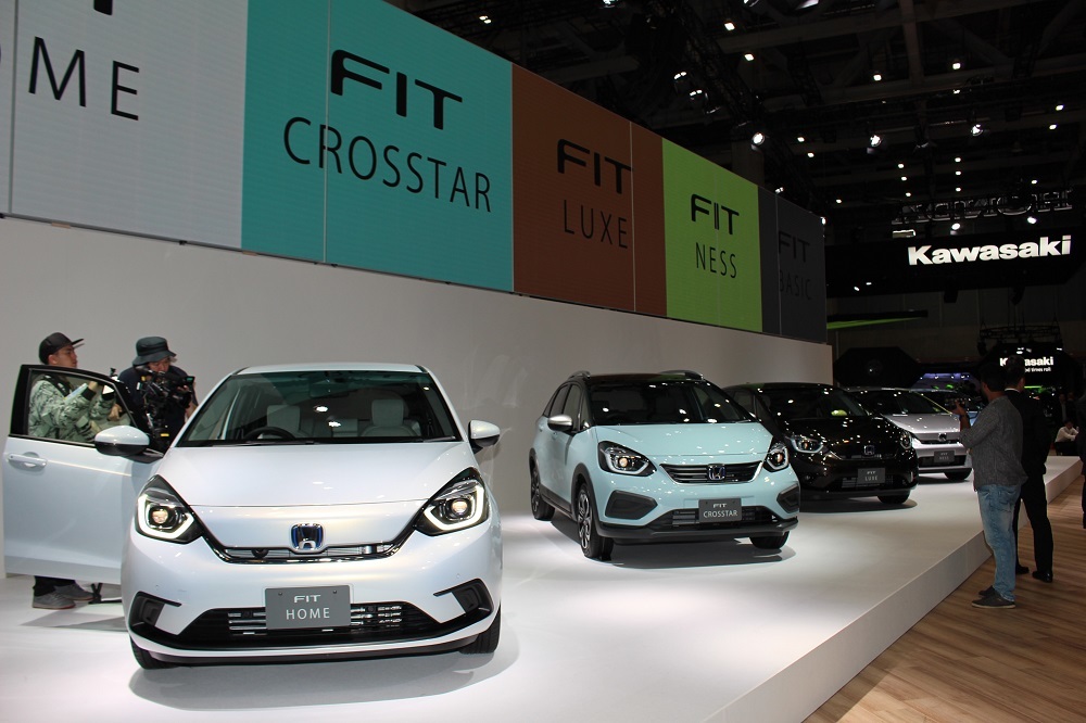 ホンダのブースにて2020年2月発売予定の新型「FIT（フィット）」