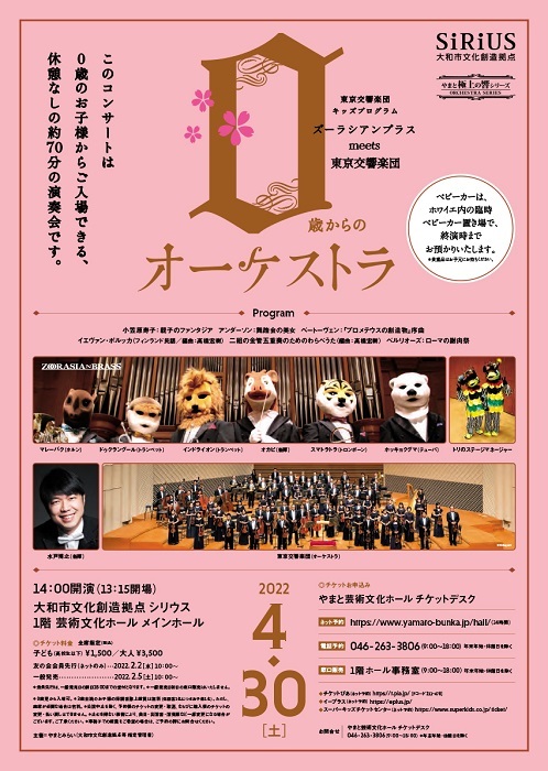 『0歳からのオーケストラ～ズーラシアンブラス meets 東京交響楽団』