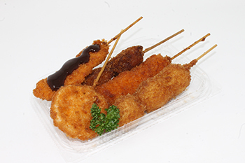 串揚げ5点盛り 味噌カツソース（税込400円）